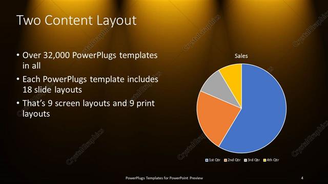 Two Content presentation slide layout
