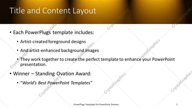 Title and Content presentation slide layout