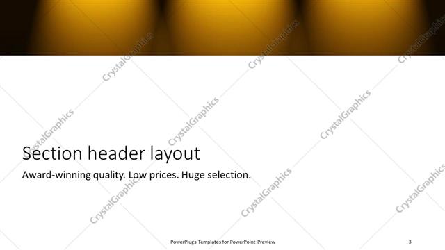 Section Header presentation slide layout