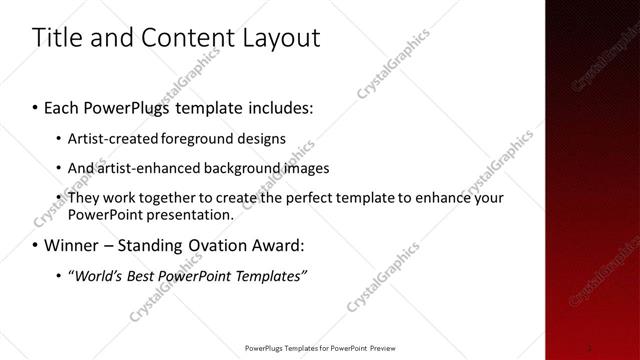 Title and Content presentation slide layout