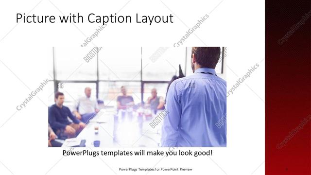 Picture with Caption presentation slide layout