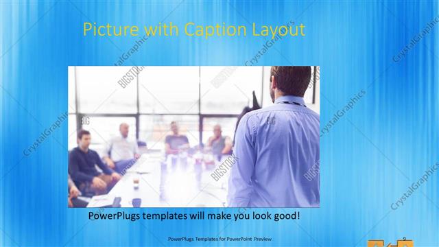 Picture with Caption presentation slide layout