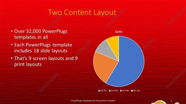 Two Content presentation slide layout