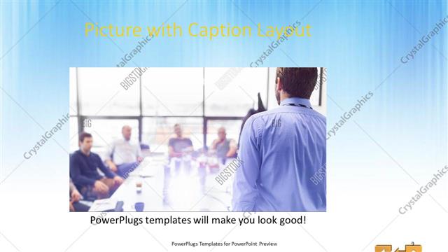 Picture with Caption presentation slide layout