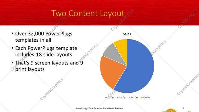 Two Content presentation slide layout