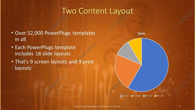 Two Content presentation slide layout