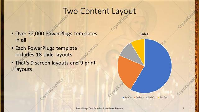Two Content presentation slide layout
