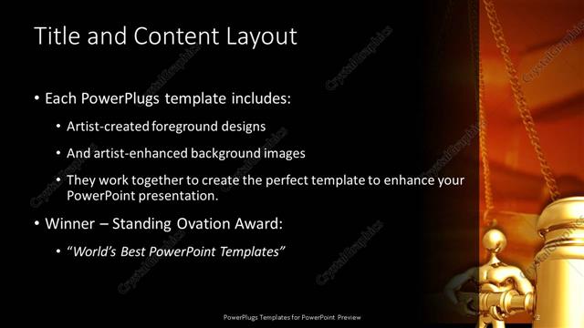 Title and Content presentation slide layout
