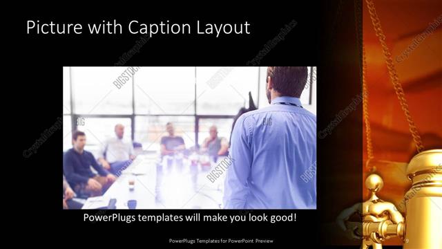 Picture with Caption presentation slide layout