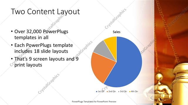 Two Content presentation slide layout