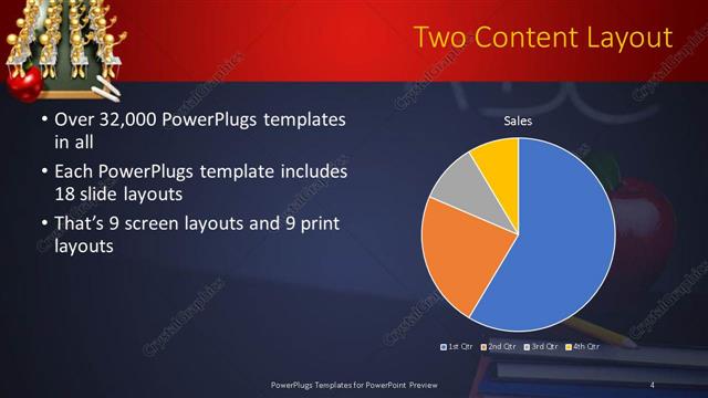 Two Content presentation slide layout