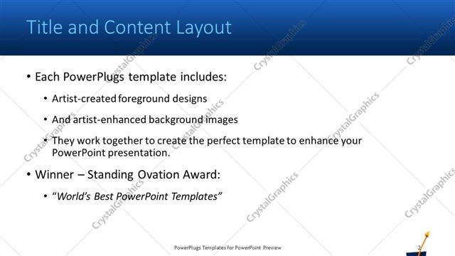 Title and Content presentation slide layout