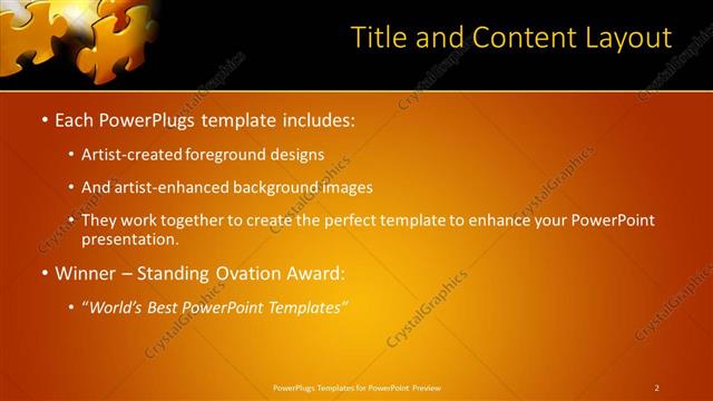 Title and Content presentation slide layout