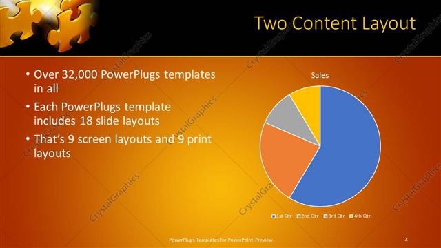 Two Content presentation slide layout