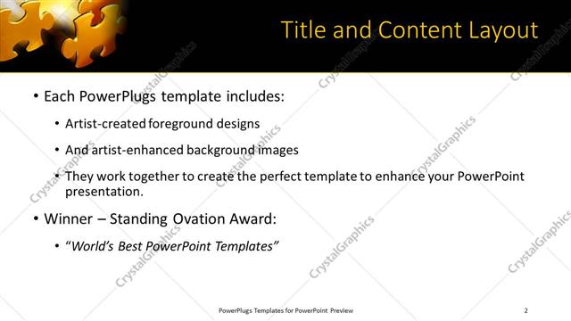 Title and Content presentation slide layout
