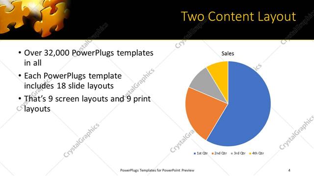Two Content presentation slide layout