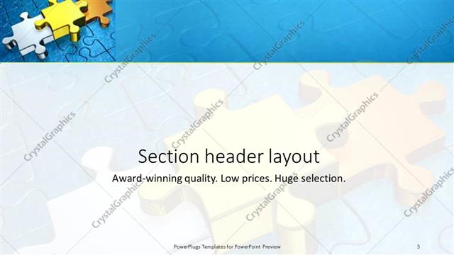 Section Header presentation slide layout