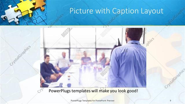 Picture with Caption presentation slide layout