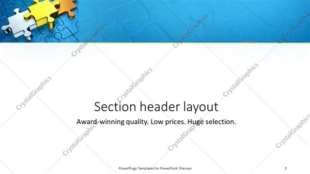 Section Header presentation slide layout