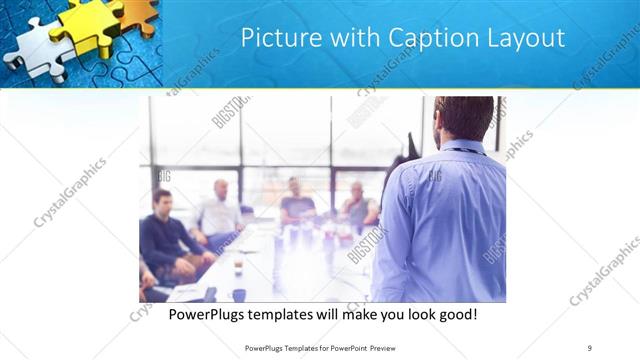 Picture with Caption presentation slide layout