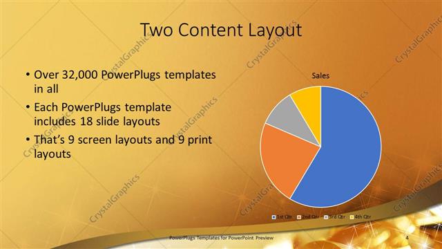 Two Content presentation slide layout