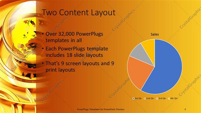Two Content presentation slide layout