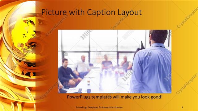 Picture with Caption presentation slide layout
