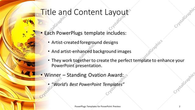 Title and Content presentation slide layout