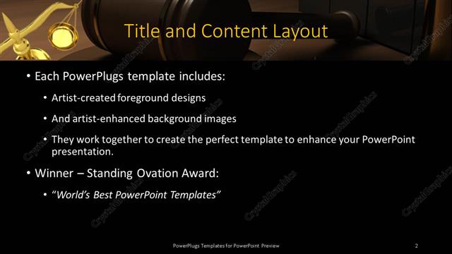 Title and Content presentation slide layout