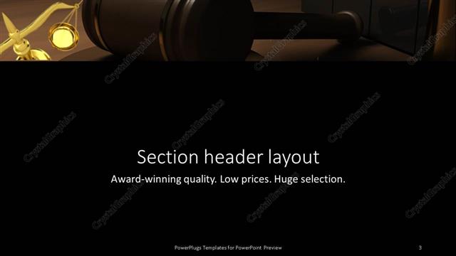 Section Header presentation slide layout