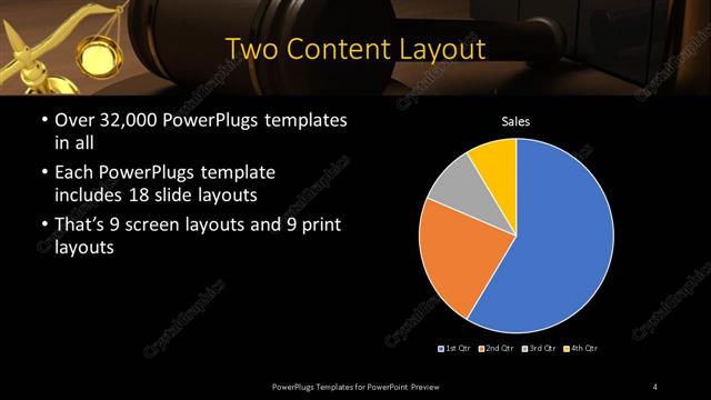 Two Content presentation slide layout