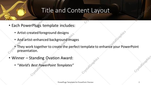 Title and Content presentation slide layout