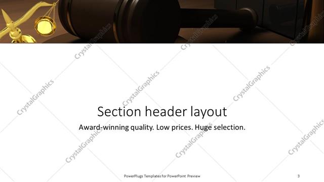 Section Header presentation slide layout