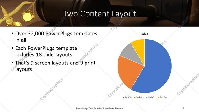 Two Content presentation slide layout