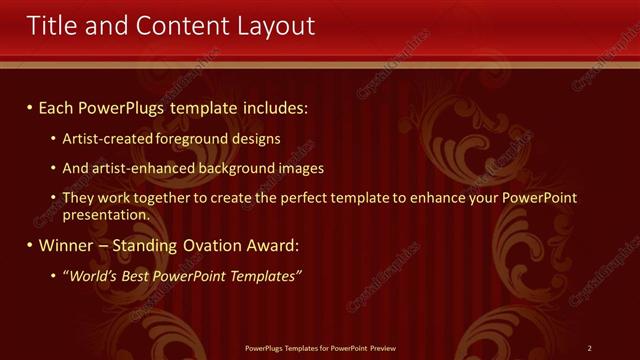 Title and Content presentation slide layout