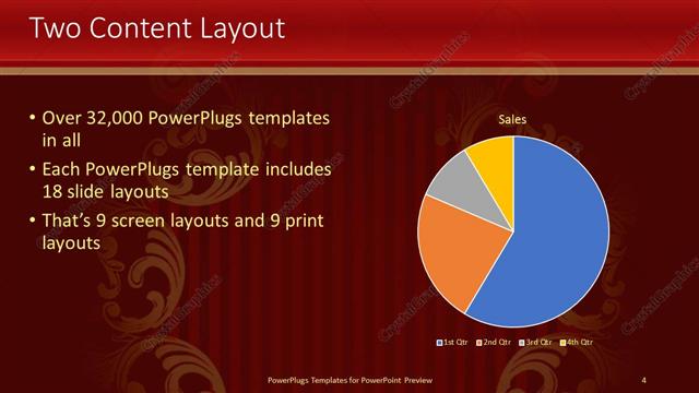 Two Content presentation slide layout