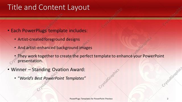 Title and Content presentation slide layout