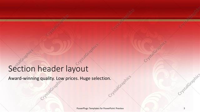 Section Header presentation slide layout