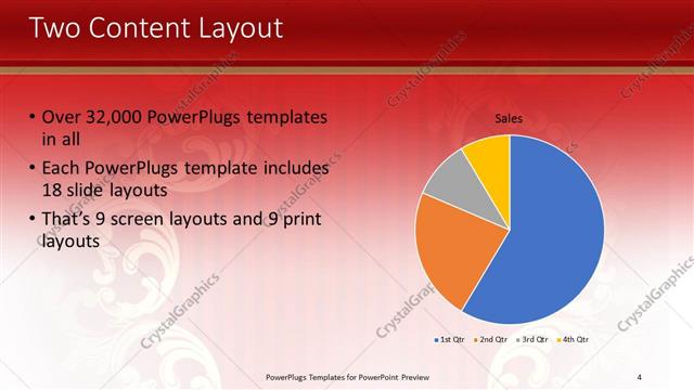 Two Content presentation slide layout