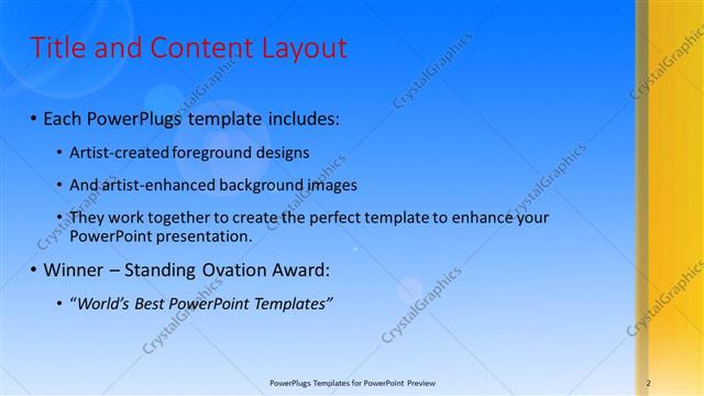 Title and Content presentation slide layout