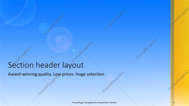 Section Header presentation slide layout