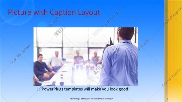Picture with Caption presentation slide layout