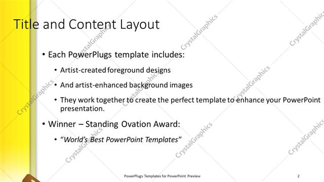 Title and Content presentation slide layout
