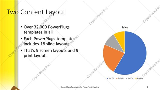 Two Content presentation slide layout