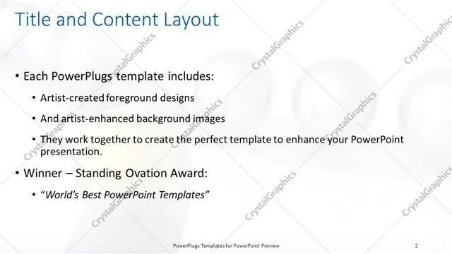 Title and Content presentation slide layout