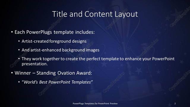 Title and Content presentation slide layout