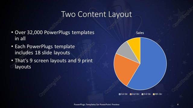 Two Content presentation slide layout