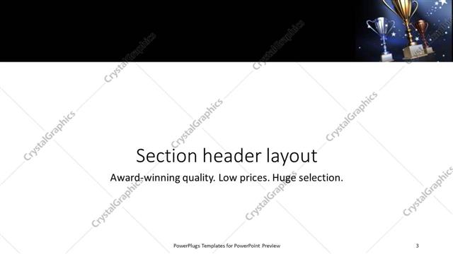 Section Header presentation slide layout
