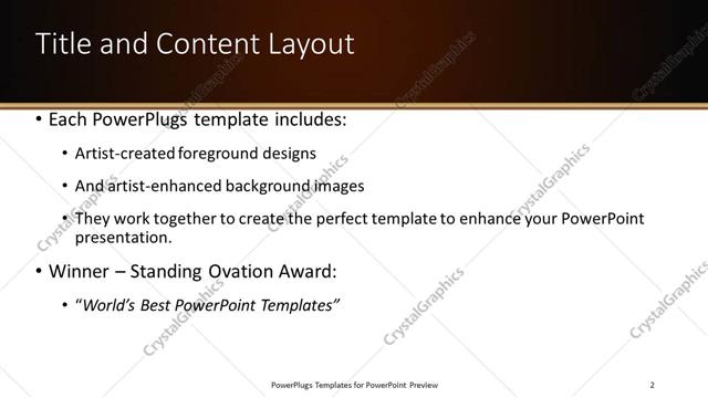 Title and Content presentation slide layout