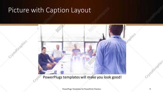 Picture with Caption presentation slide layout